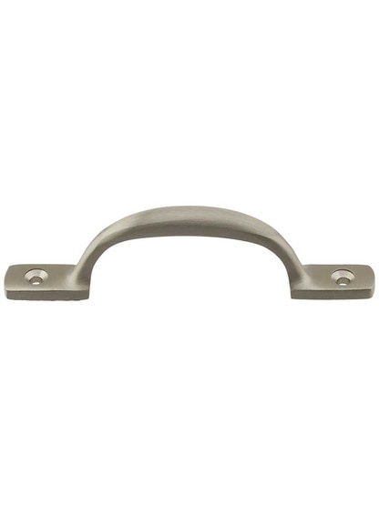 Emory Solid-Brass Cabinet Pull - 3 3/8 inch Center-to-Center in Satin Nickel.